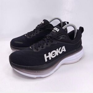 ✨Hoka One One Bondi 8
Athletic Running Shoe Womens Size 9
F27222G Black White✨